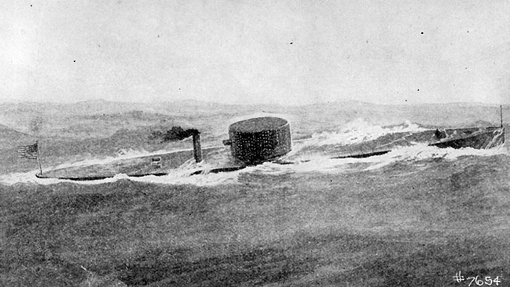 USS Monitor at Sea